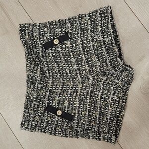 Janie and Jack Black and White Tweed Shorts